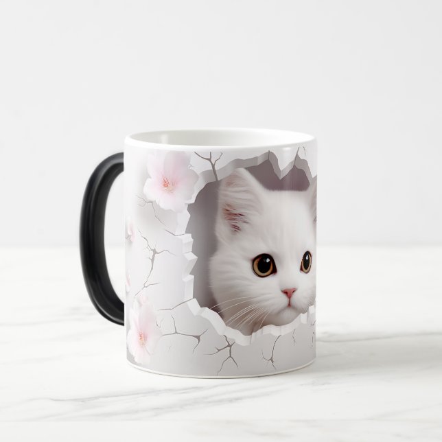 Caneca Mágica Mug Magic 3D cat (Frente Esquerda)