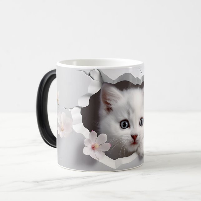 Caneca Mágica Mug Magic 3D cat (Frente Esquerda)