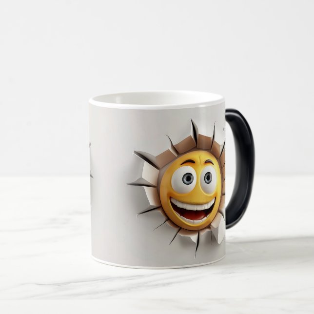 Caneca Mágica Mug Magic Face Emoticon Break Through (Frente Esquerda)