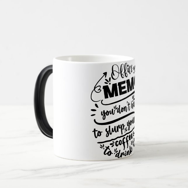 Caneca Mágica Mug Magic Funny Office Coffee Quotes (Frente Esquerda)