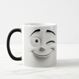 Caneca Mágica Mug Magic Winking Cartoon Face 3D