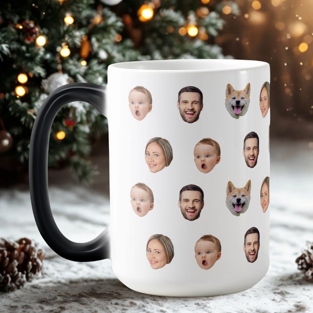 Caneca Mágica Mug Personalizado Da Família Fotográfica, 4 Fotogr (Criador carregado)