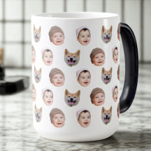 Mug Personalizado De Rosto De Bebê, Família Person