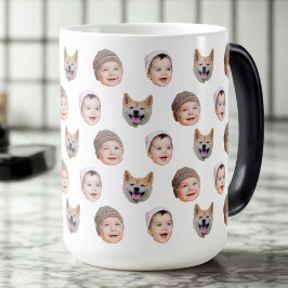 Caneca Mágica Mug Personalizado De Rosto De Bebê, Família Person