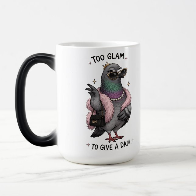 CANECA MÁGICA MUITO GLAMOUROSO PARA SE IMPORTAR (Esquerda)