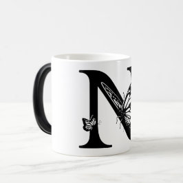 Caneca Mágica N Alphabet black butterfly