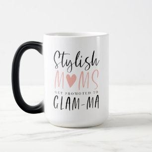 Caneca Mágica Na moda Mães Get Promovido Para Tipografia Glam-mã