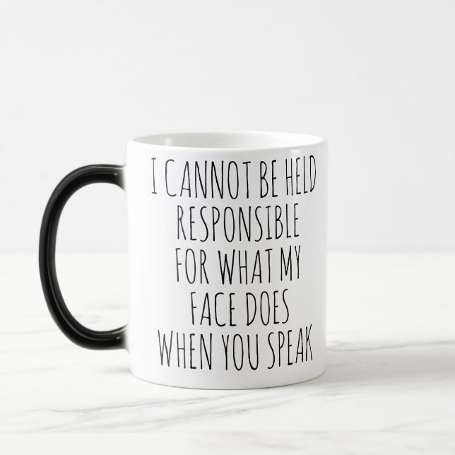 Caneca Mágica Não Posso Ser Responsabilizado Presente Sarcástico (Esquerda)