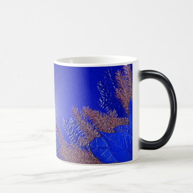 Caneca Mágica Natal Poinsettia Blue III (Direita)