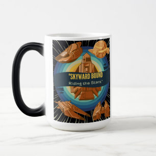 Caneca Mágica navio de foguetes e espaço