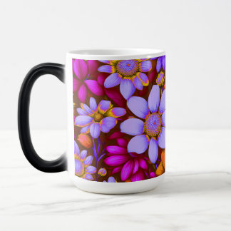 Caneca Mágica Neon Daisy Love Abstrato -