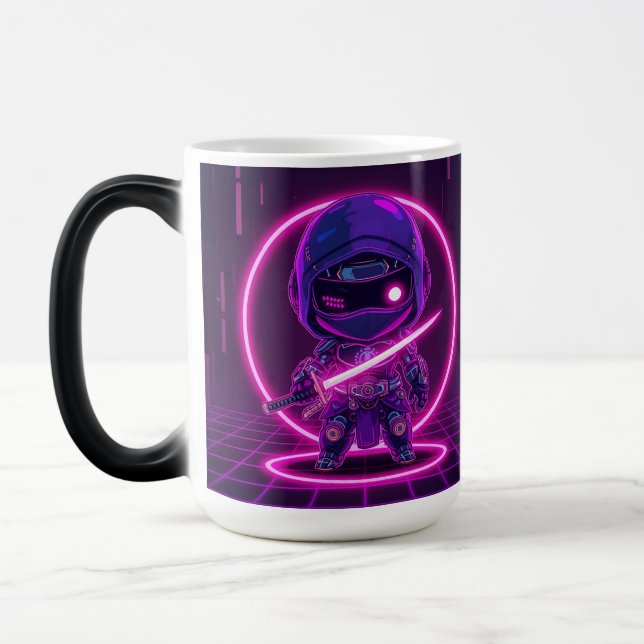 Caneca Mágica Neon Robotic Ninja (Esquerda)