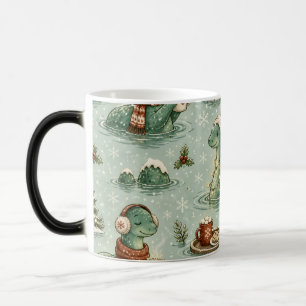 Caneca Mágica Nessie do Natal Monstro do Lago Ness Aconchegante