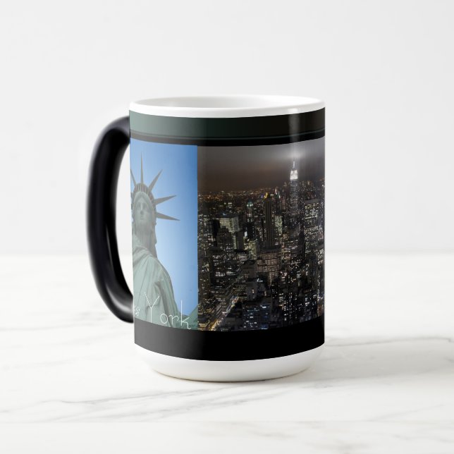 Caneca Mágica New York Cup Cityscape New York Night Mug (Frente Esquerda)