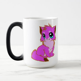 Caneca Mágica NICE LITTLE Fuchsia, PINK AND BROWN KITTEN