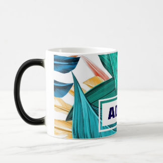 Caneca Mágica Nome Botânico Colorido Personalizado Aniversário