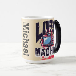 Caneca Mágica Nome Legal retro trabalho de arte Graphic TV