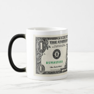Caneca Mágica Nota de Dólar da Fada dos Dentes