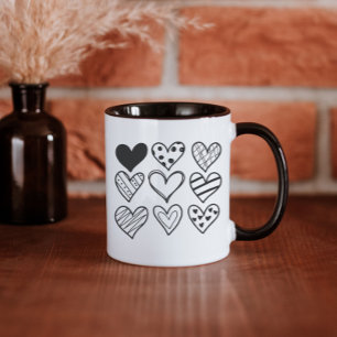 Caneca Mágica Nove Corações Adoram Dia de os namorados Mug