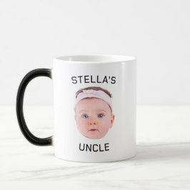 Caneca Mágica Novo Tio Gift Mug, Foto Personalizada De Rosto De