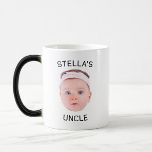 Caneca Mágica Novo Tio Gift Mug, Foto Personalizada De Rosto De 