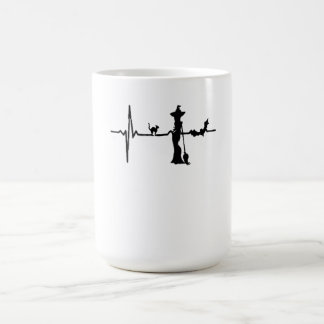 Caneca Mágica O Coração das Halloween Beat Black Cat and Bat