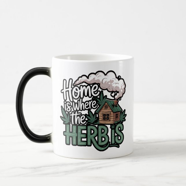 Caneca Mágica O lar é onde está a erva (Esquerda)