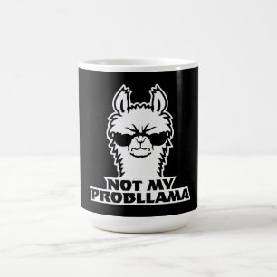 Caneca Mágica Óculos de Sol Llama Não É Meu Problema Humor Irrit