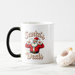 Caneca Mágica Ofertas de Natal Engraçadas do Papai Noel Retrô
