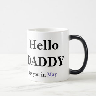 Caneca Mágica Olá Pai CHEIO De Gravidez Revelar Café Mug