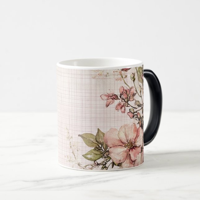 Caneca Mágica Old vintage paper valentines day (Frente Esquerda)