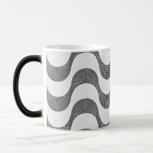 Caneca Mágica Ondas brancas e pretas de pedra calcária portugues
