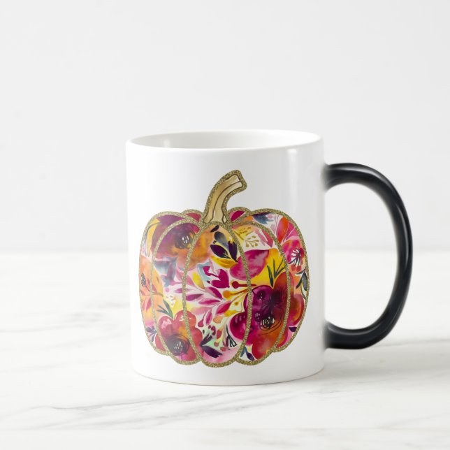 Caneca Mágica Ouro Pumpkin & Floral Delight Coffee Mug (Direita)