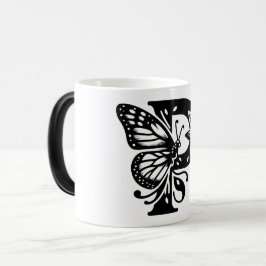 Caneca Mágica P Alphabet black butterfly
