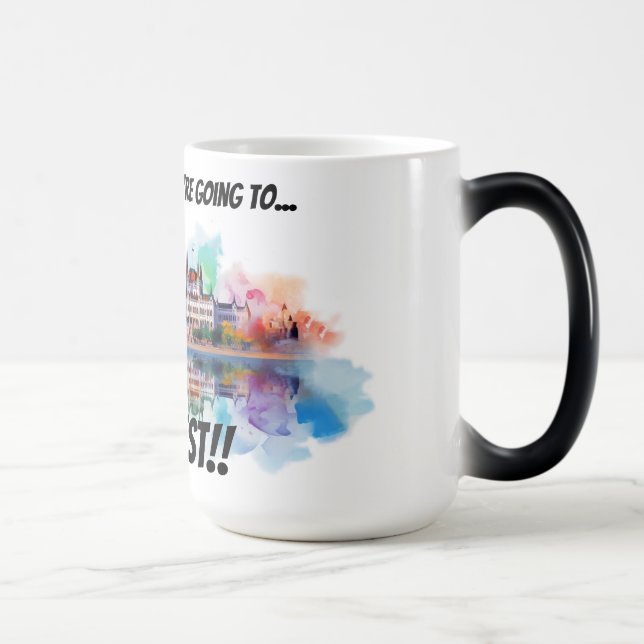 Caneca Mágica Pack your bags Budapest (Direita)