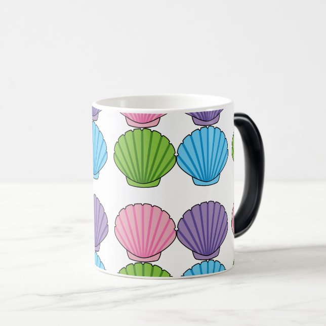 Caneca Mágica Pacote de Seashell Colorido de Pastel (Frente Esquerda)