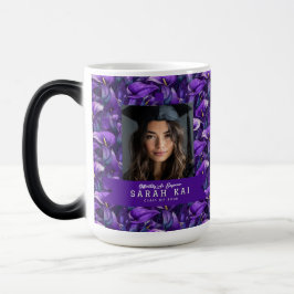 Caneca Mágica Padrão Clássico de Lírios Calla Congrat Formando
