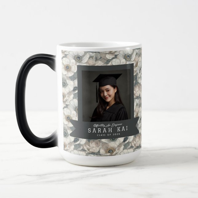 Caneca Mágica Padrão de Anêmonas em Nevoa Filha Graduação (Esquerda)