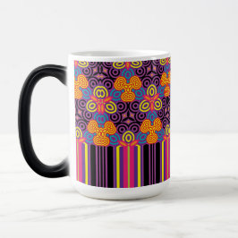 Caneca Mágica Padrão de Ornamento de Pastel com Design sem costu