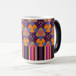 Caneca Mágica Padrão de Ornamento de Pastel com Design sem costu