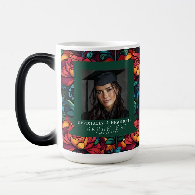 Caneca Mágica Padrão de Rosa Clássico Médico Certificado (Esquerda)