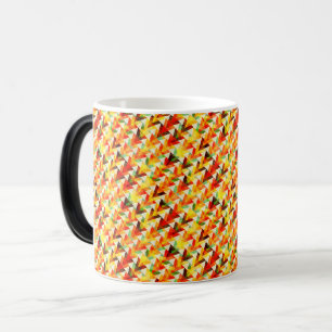 Caneca Mágica Padrão de triângulos abstratos fofos