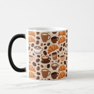 Caneca Mágica Padrão Estético de Café Moderno