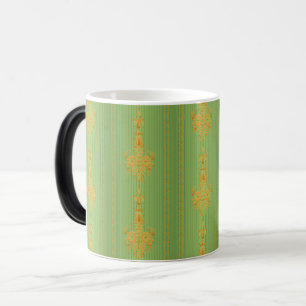 Caneca Mágica padrão floral barroco com borda