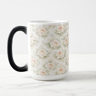 Caneca Mágica Padrão Floral Nupcial