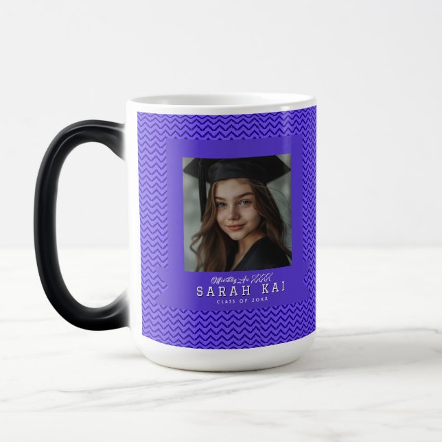 Caneca Mágica Padrão Geométrico Fofo Professor Certificado (Esquerda)
