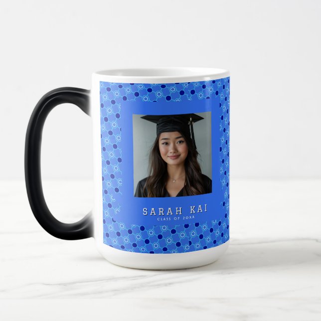 Caneca Mágica Padrão Hexagonal Clássico Presente de Formatura (Esquerda)