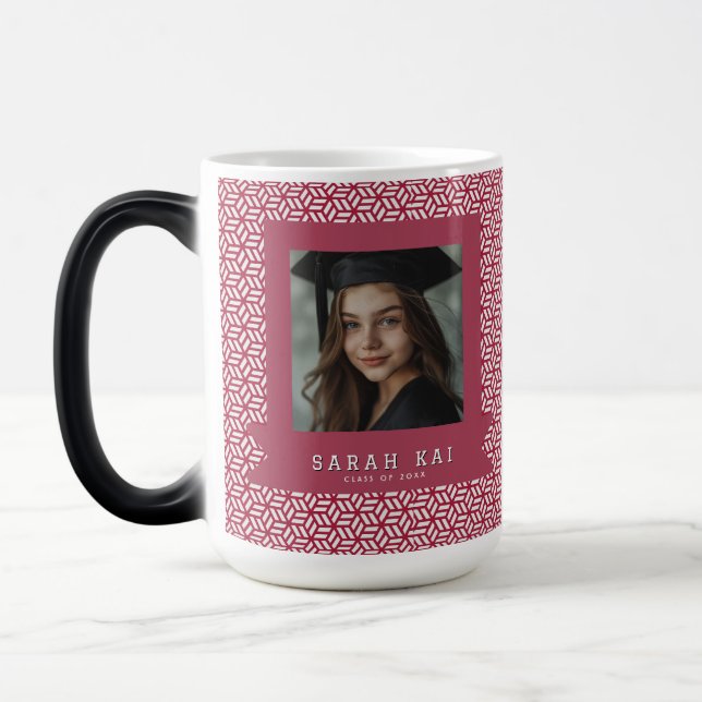 Caneca Mágica Padrão Hexagonal da Moda Neto Graduação (Esquerda)