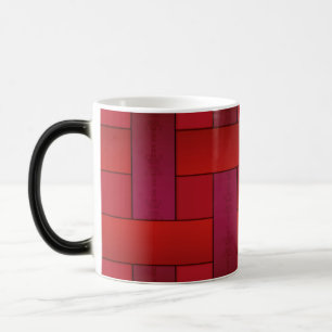 Caneca Mágica Padrão listrado de seda vermelha sem costura, aba