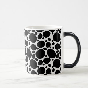 Caneca Mágica Padrão Negro e Branco de Cachorro Dalmático